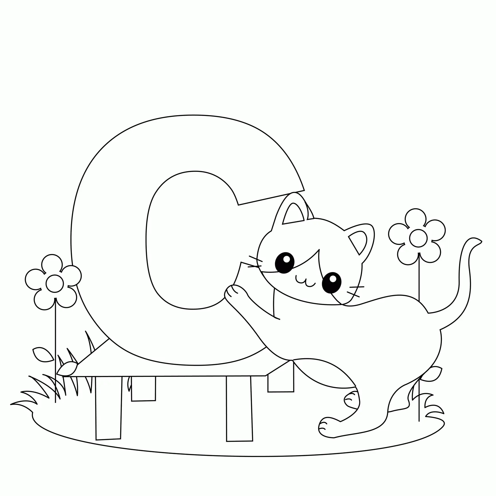 Letra C Para Colorear 4