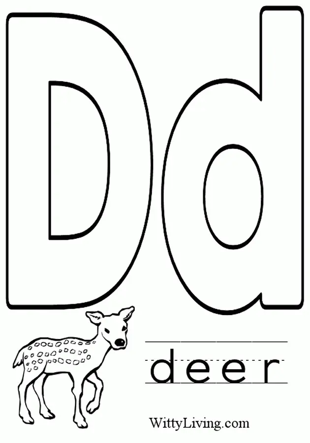 Desenhos de Letra D Para Colorir 10