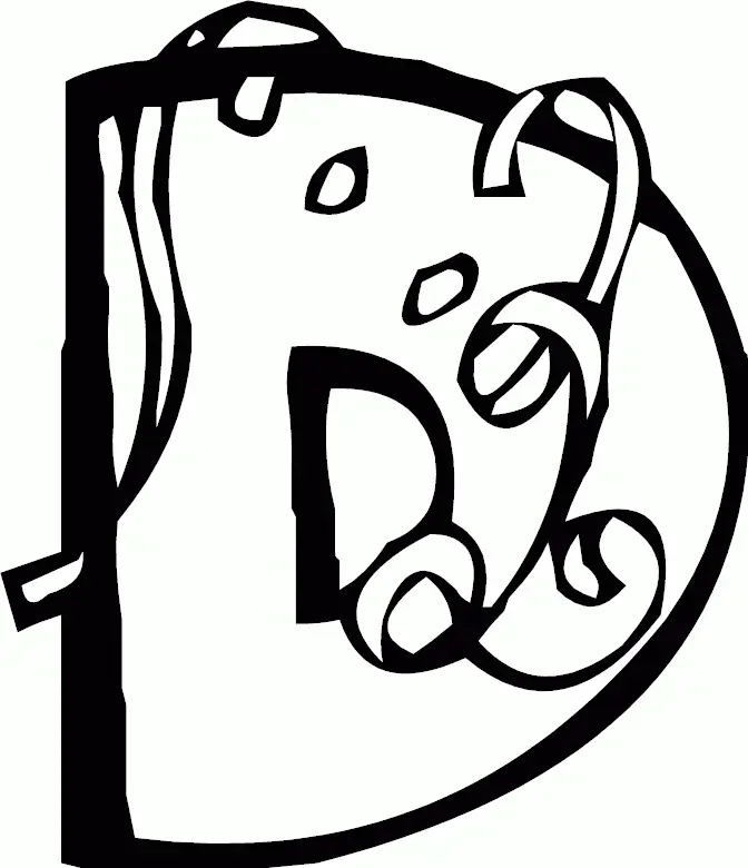 Desenhos de Letra D Para Colorir 25