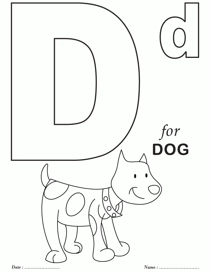 Desenhos de Letra D Para Colorir 26