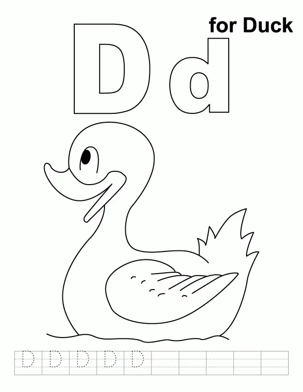 Buchstabe D Ausmalbilder