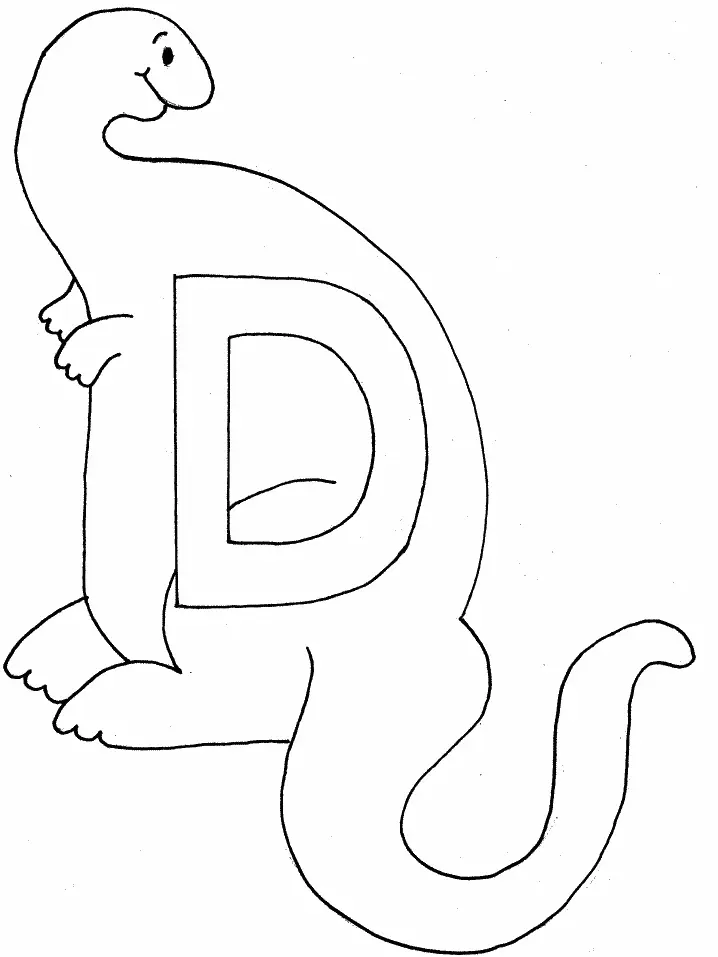 Desenhos de Letra D Para Colorir 9