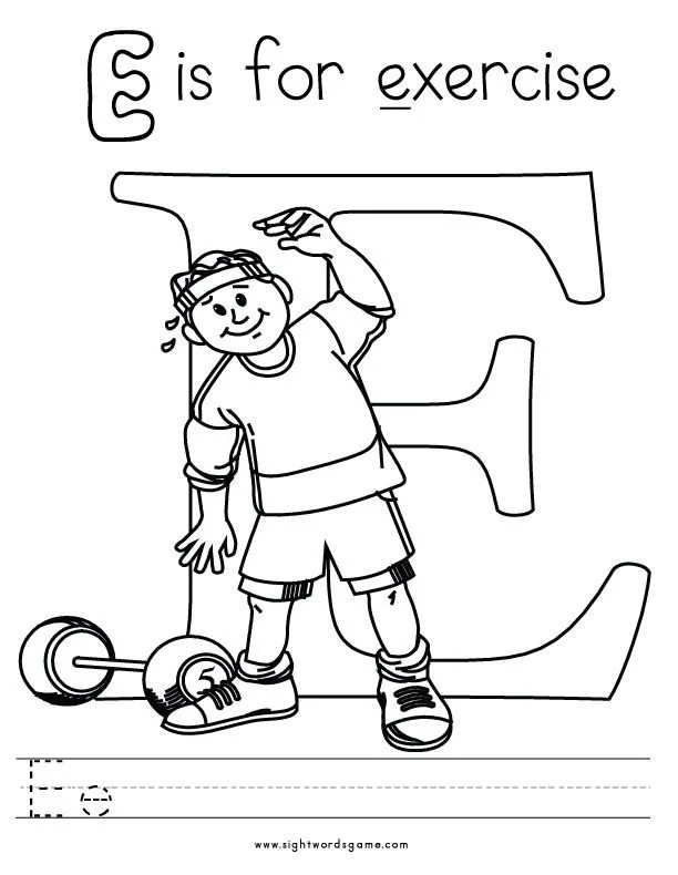 Buchstabe E Ausmalbilder 1