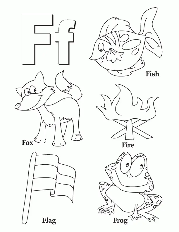 Letter F Coloring Pages 1