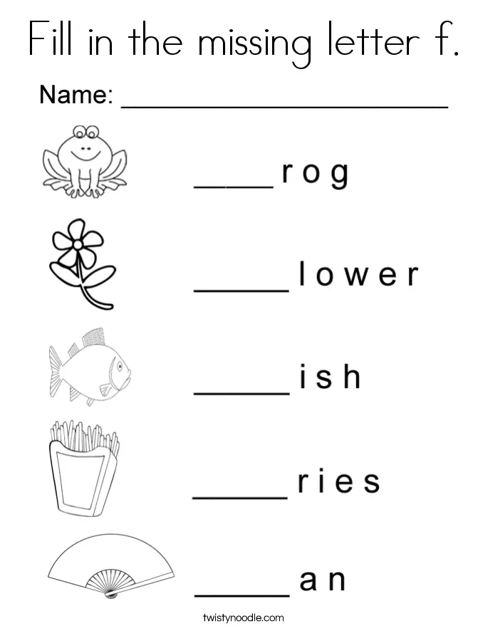 Letter F Coloring Pages 16