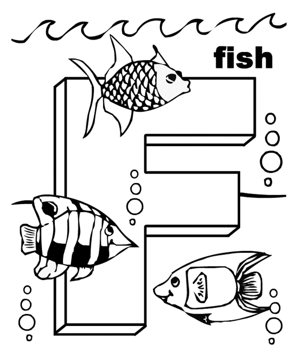 Letter F Coloring Pages 2