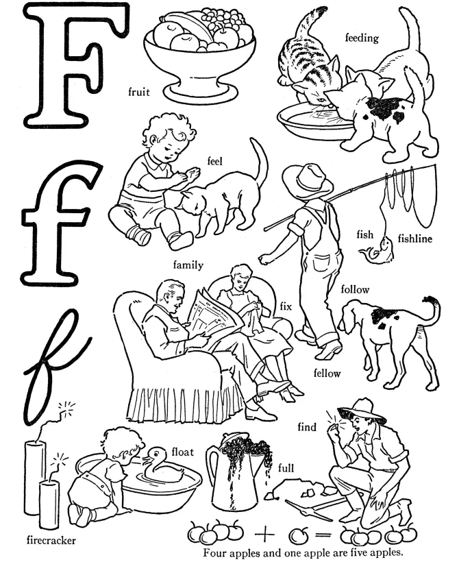 Letter F Coloring Pages 20