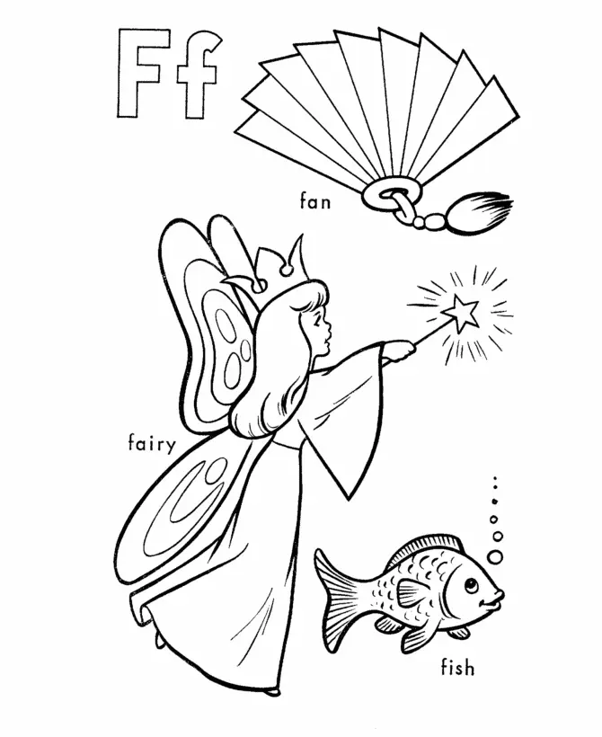 Letter F Coloring Pages 27