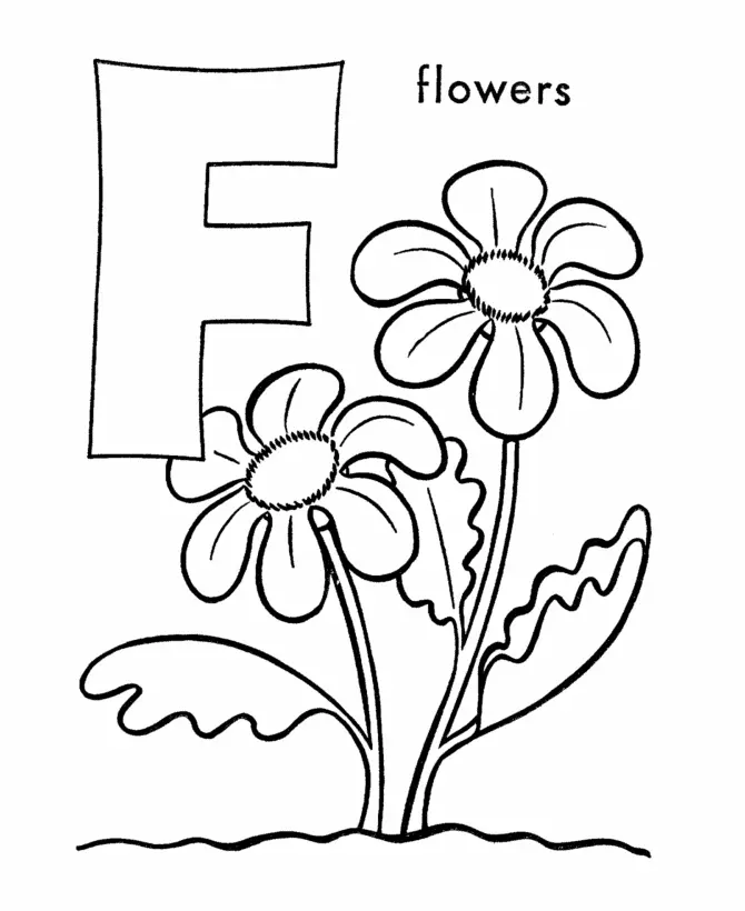 Letter F Coloring Pages 7