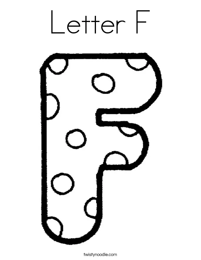 Letter F Coloring Pages 8