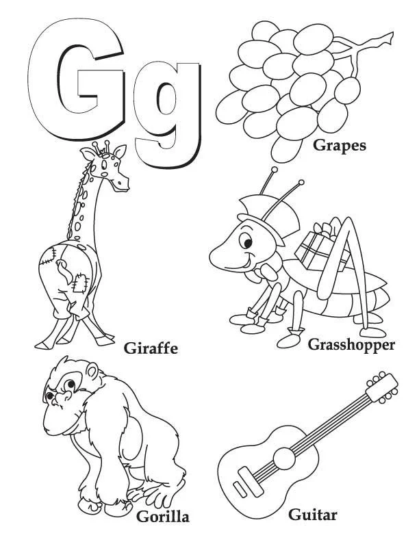 Letter G Coloring Pages 1