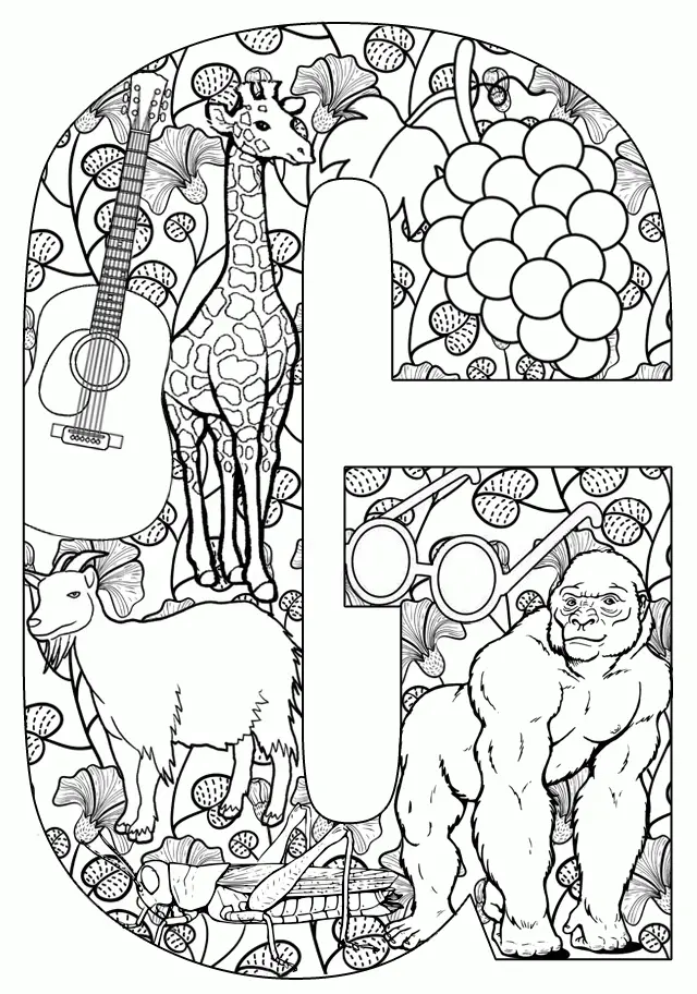 Letter G Coloring Pages 15