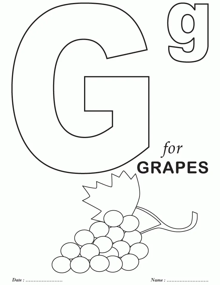 Letter G Coloring Pages 18