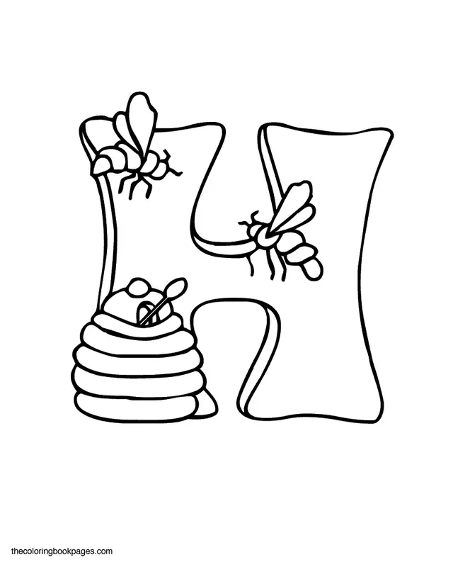 Letter H Coloring Pages 10