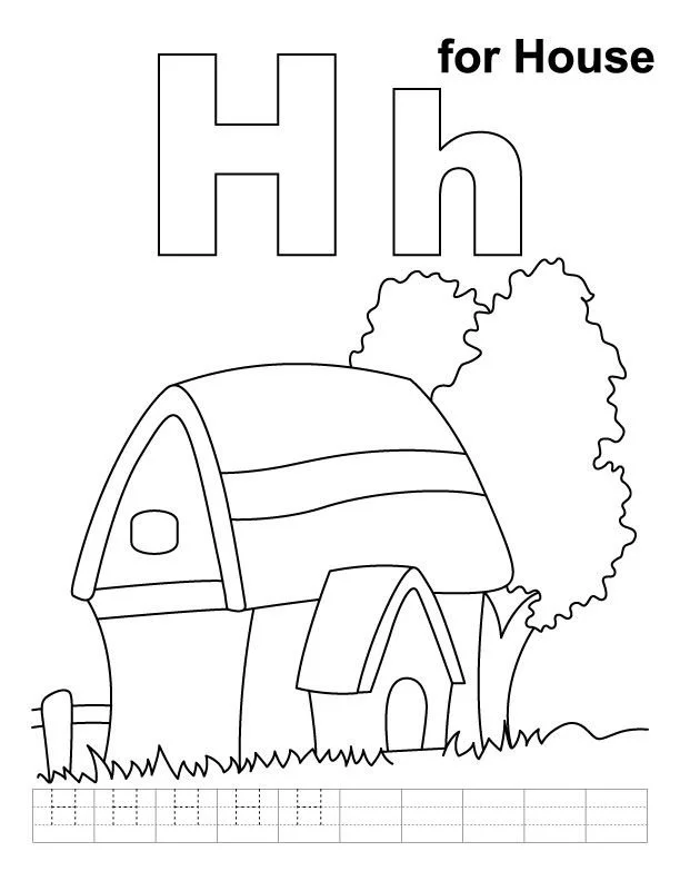 Letter H Coloring Pages 15