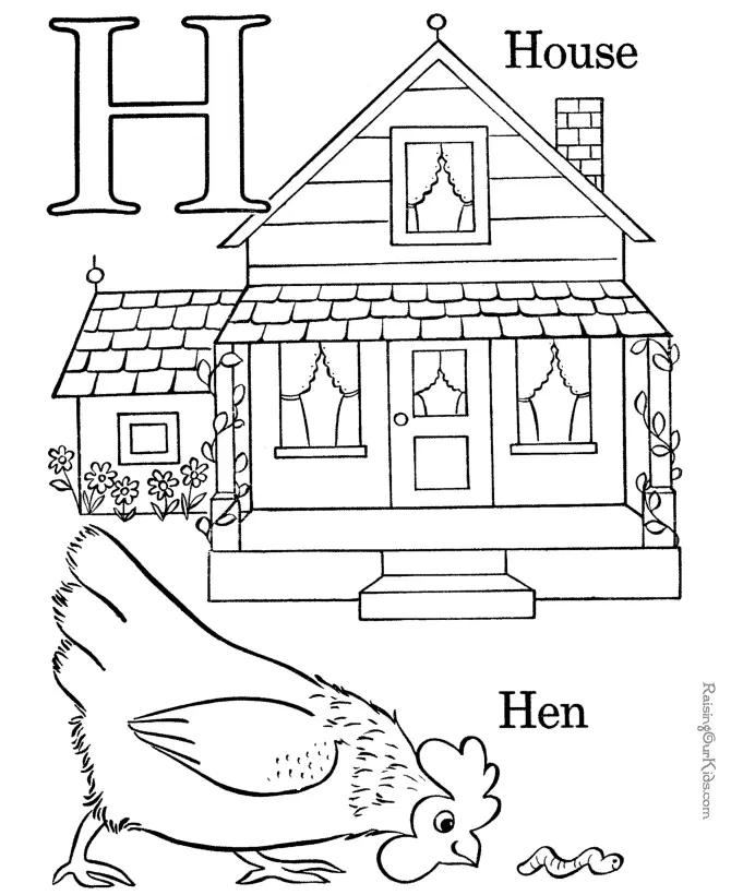 Letter H Coloring Pages 2