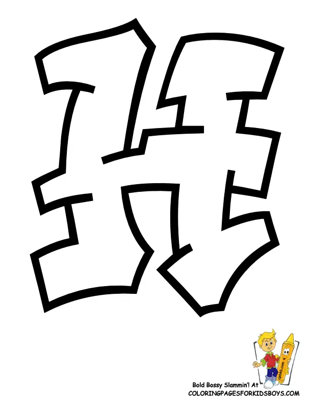Letter H Coloring Pages 21