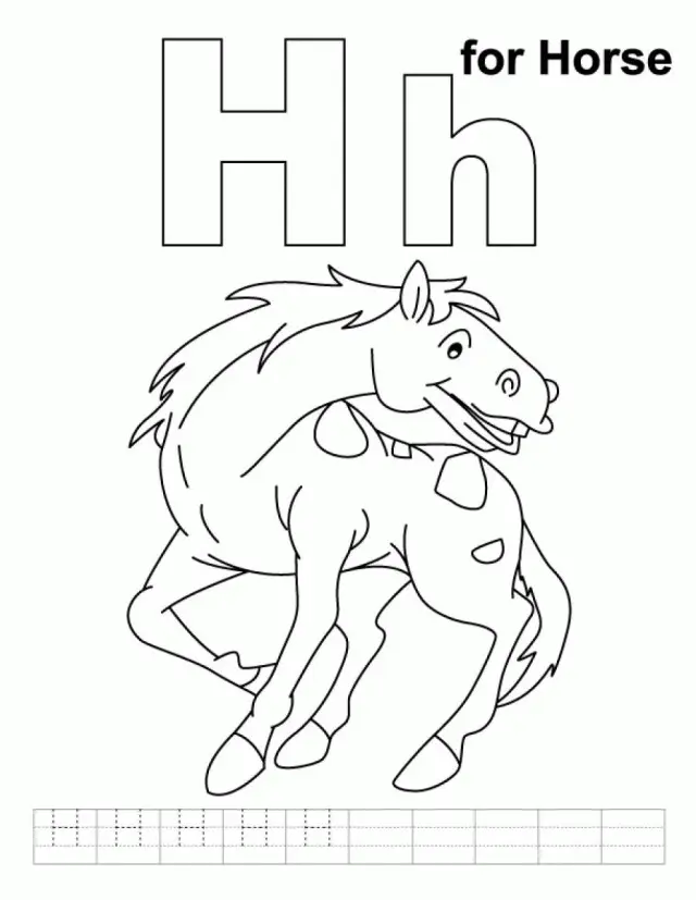 Letter H Coloring Pages 26
