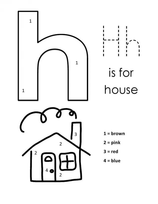 Letter H Coloring Pages 30