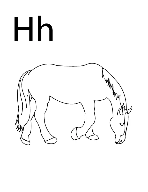 Letter H Coloring Pages 4