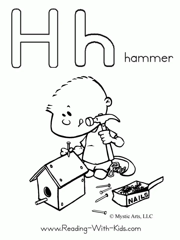 Letter H Coloring Pages 7