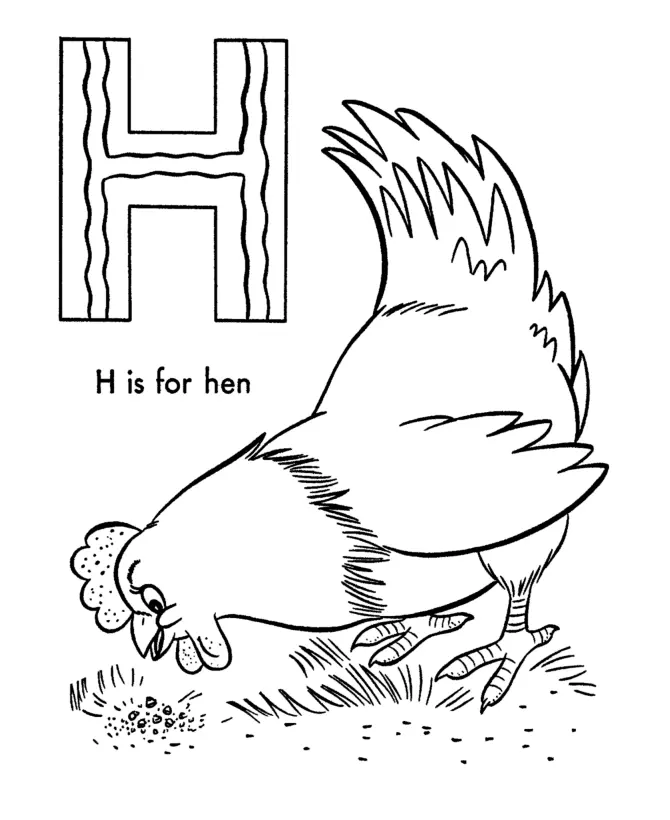 Letter H Coloring Pages 8