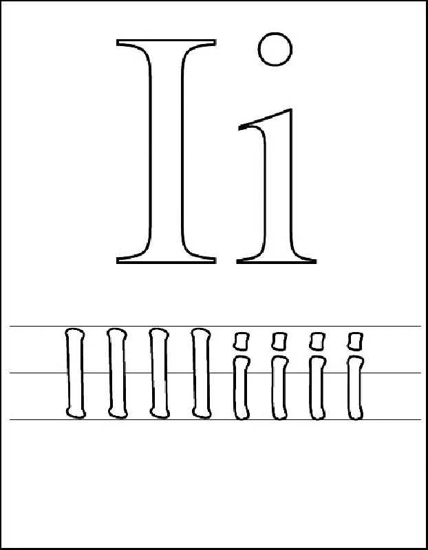 Desenhos de Letra I Para Colorir 3