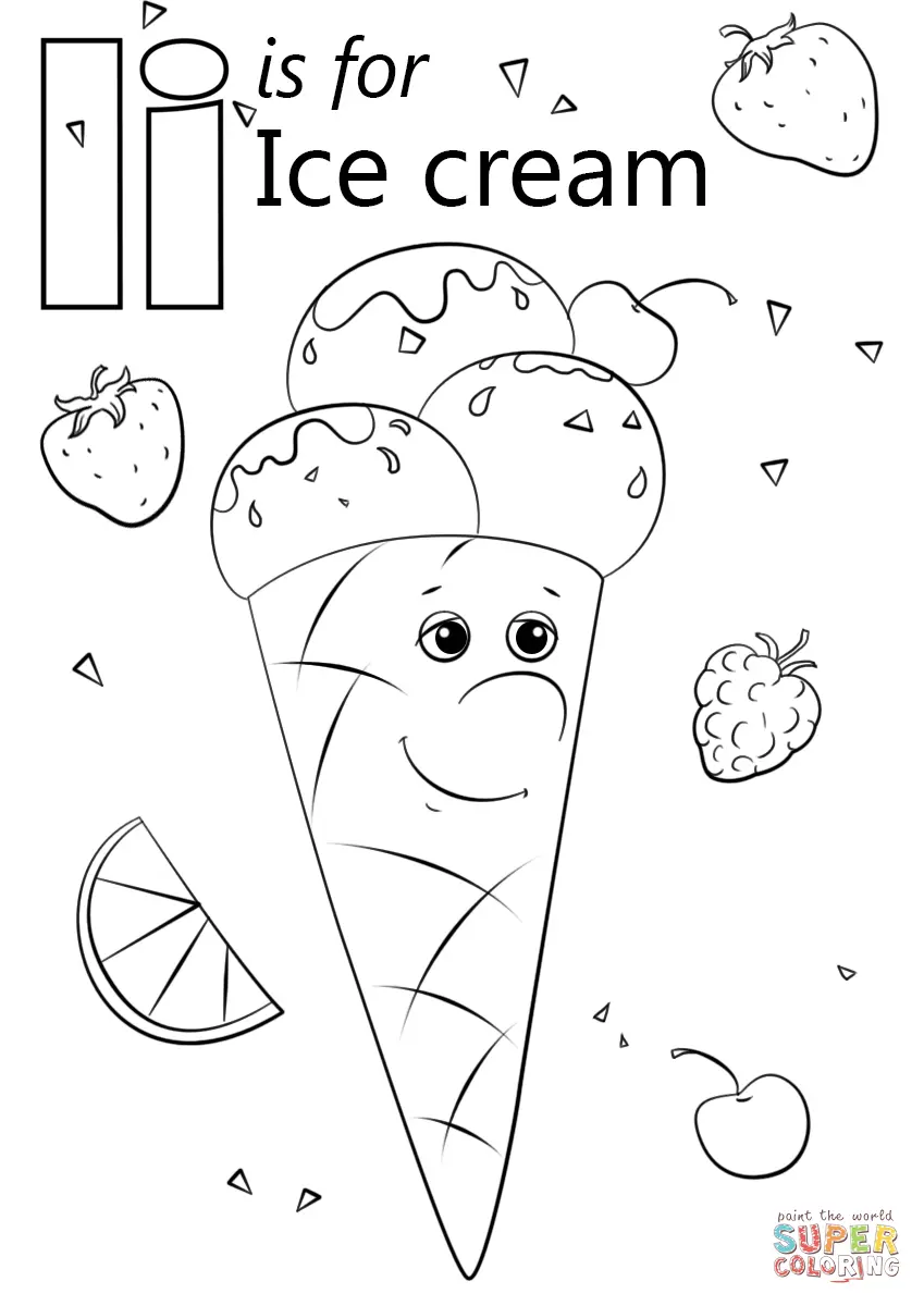 Desenhos de Letra I Para Colorir 4