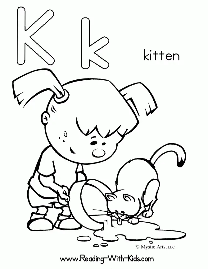Letra K Para Colorear 1