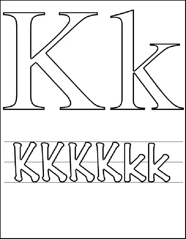 Letra K Para Colorear 13