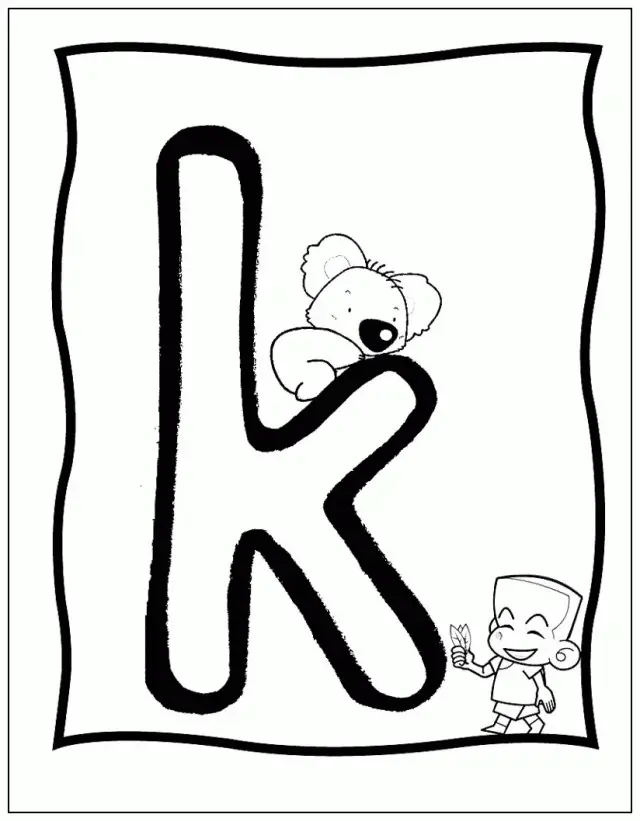 Letra K Para Colorear 21