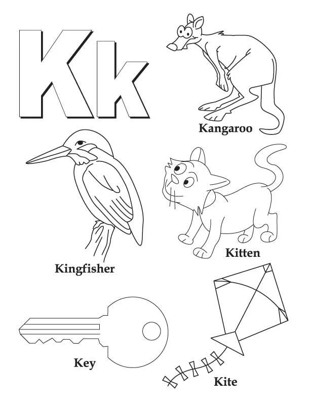 Letra K Para Colorear 3