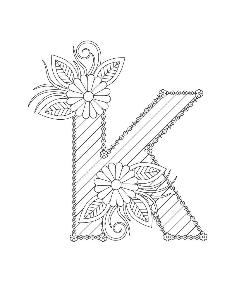 Letra K Para Colorear 66