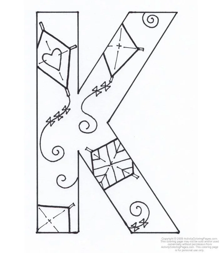 Letra K Para Colorear 8