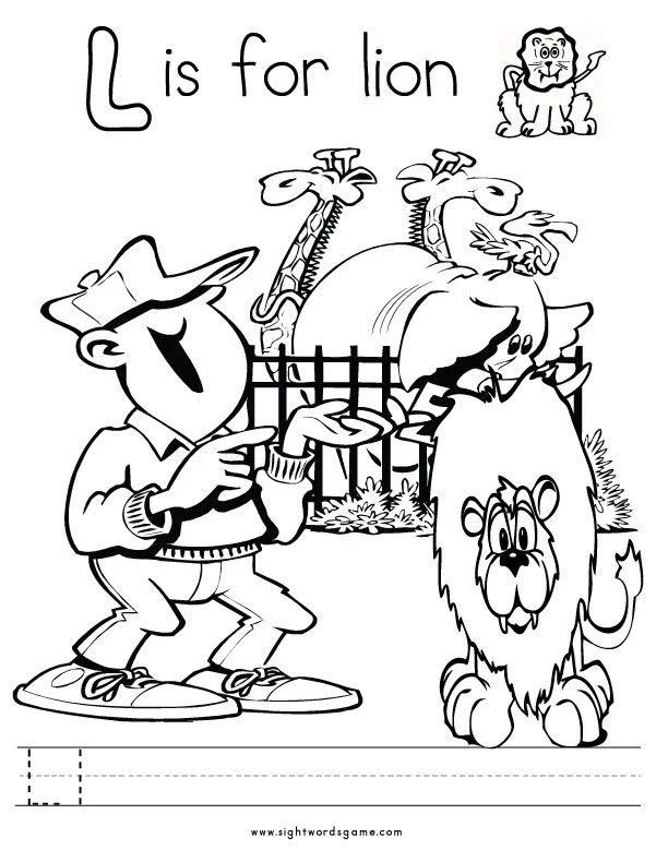 Desenhos de Letra L Para Colorir 3