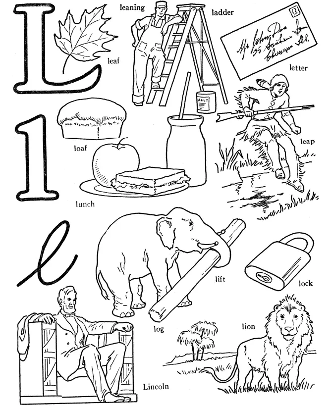 Desenhos de Letra L Para Colorir 4