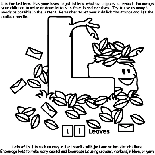 Desenhos de Letra L Para Colorir 66