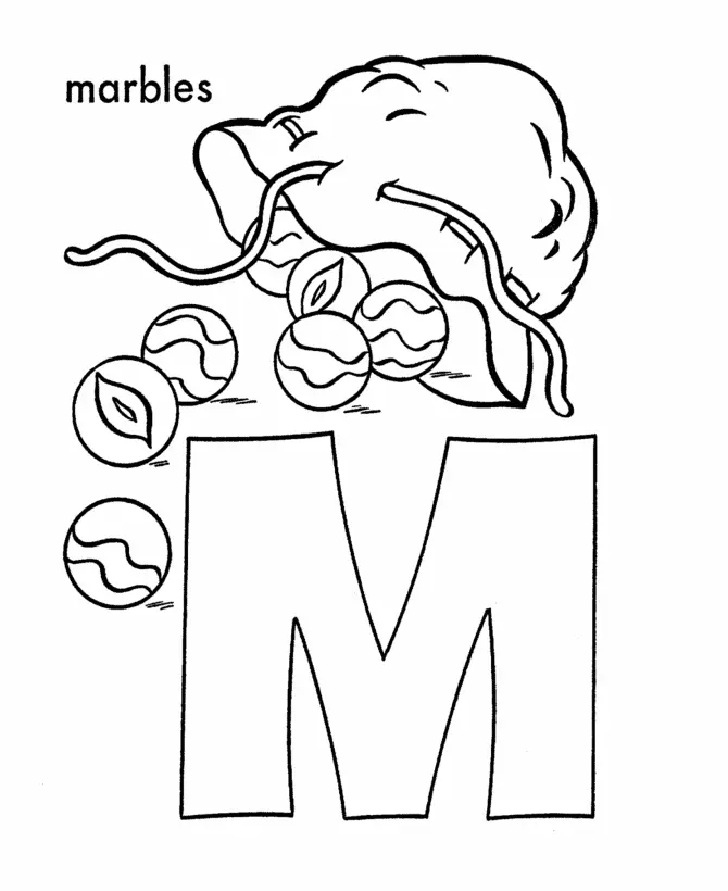 Letter M Coloring Pages 10