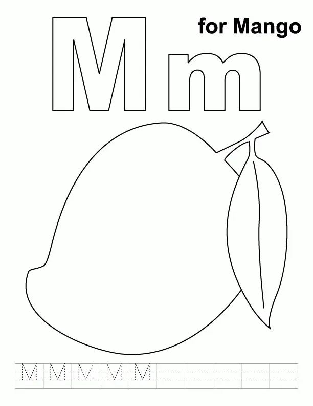 Letter M Coloring Pages 13