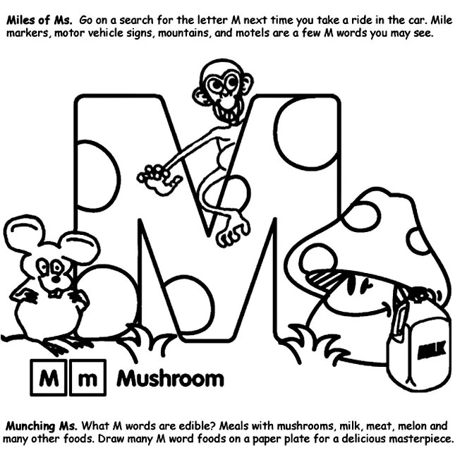 Letter M Coloring Pages 46
