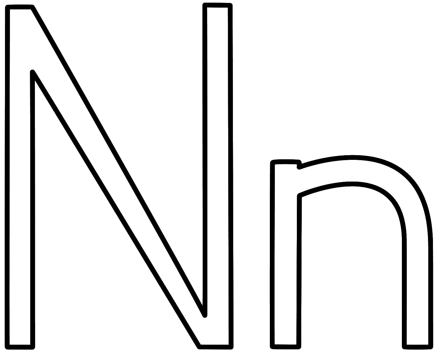La Letra N Para Colorear 44