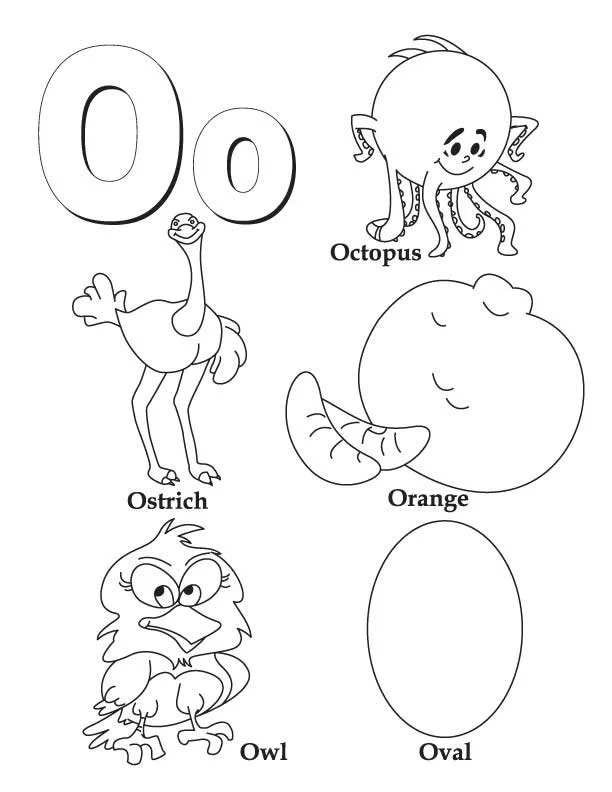 Letter O Coloring Pages 1