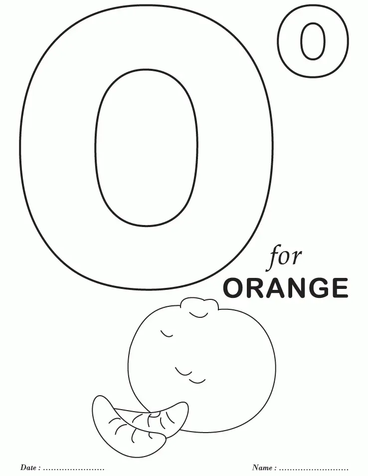 Letter O Coloring Pages 16