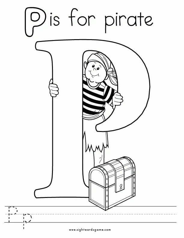 Buchstabe P Ausmalbilder 1