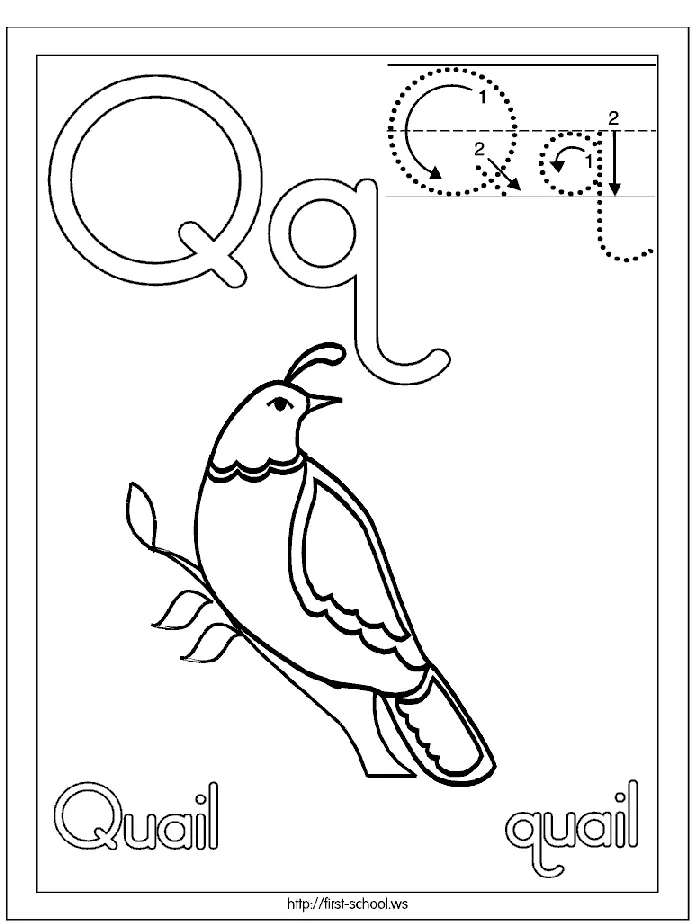 Letter Q Coloring Pages 12