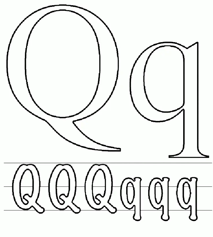 Letter Q Coloring Pages 17
