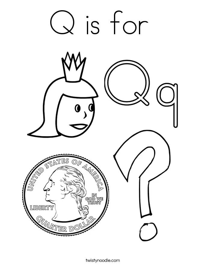 Letter Q Coloring Pages 29