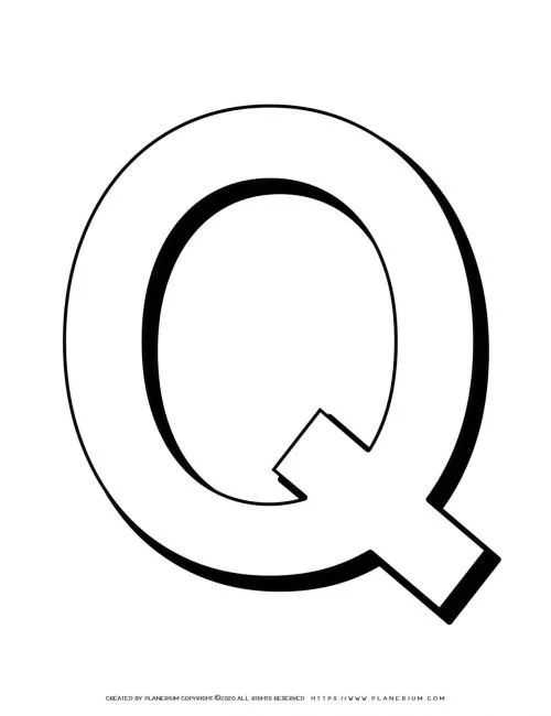 Letter Q Coloring Pages 45