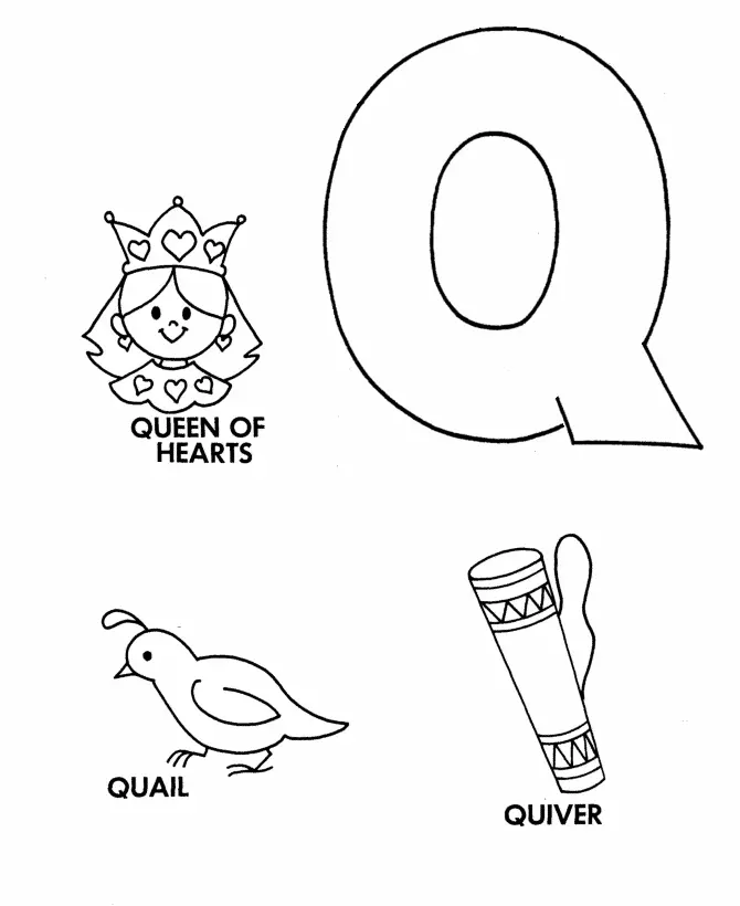 Letter Q Coloring Pages 7