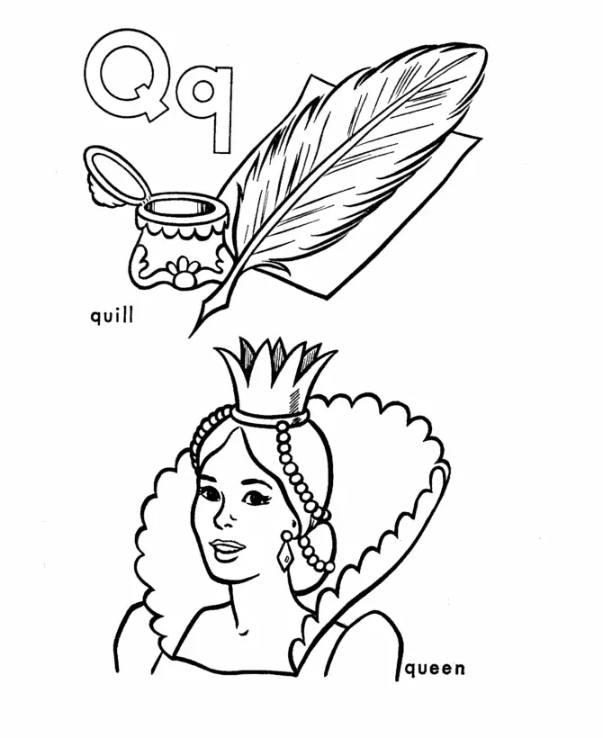 Letter Q Coloring Pages 8